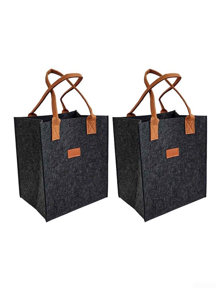 à Vin en Feutre 6 Bouteilles - Housse de Transport pour robuste pour Cadeaux Fêtes - Protection Chocs et Température - 25x18x16cm(2pcs)