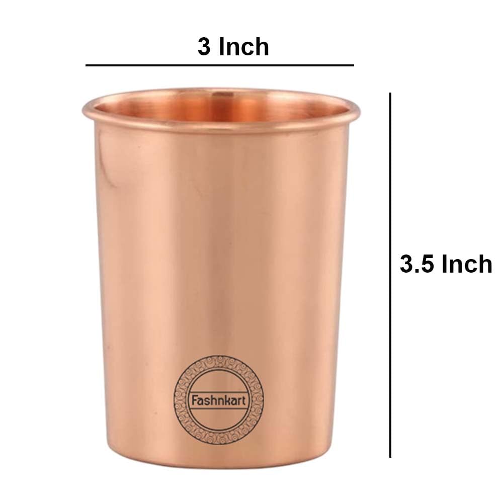 Brocca di rame per acqua potabile fatta a mano con 1 tazza di vetro per i benefici per la salute dell'Ayurveda Brocca di rame tradizionale per bere 1,5 litri 50,7 once