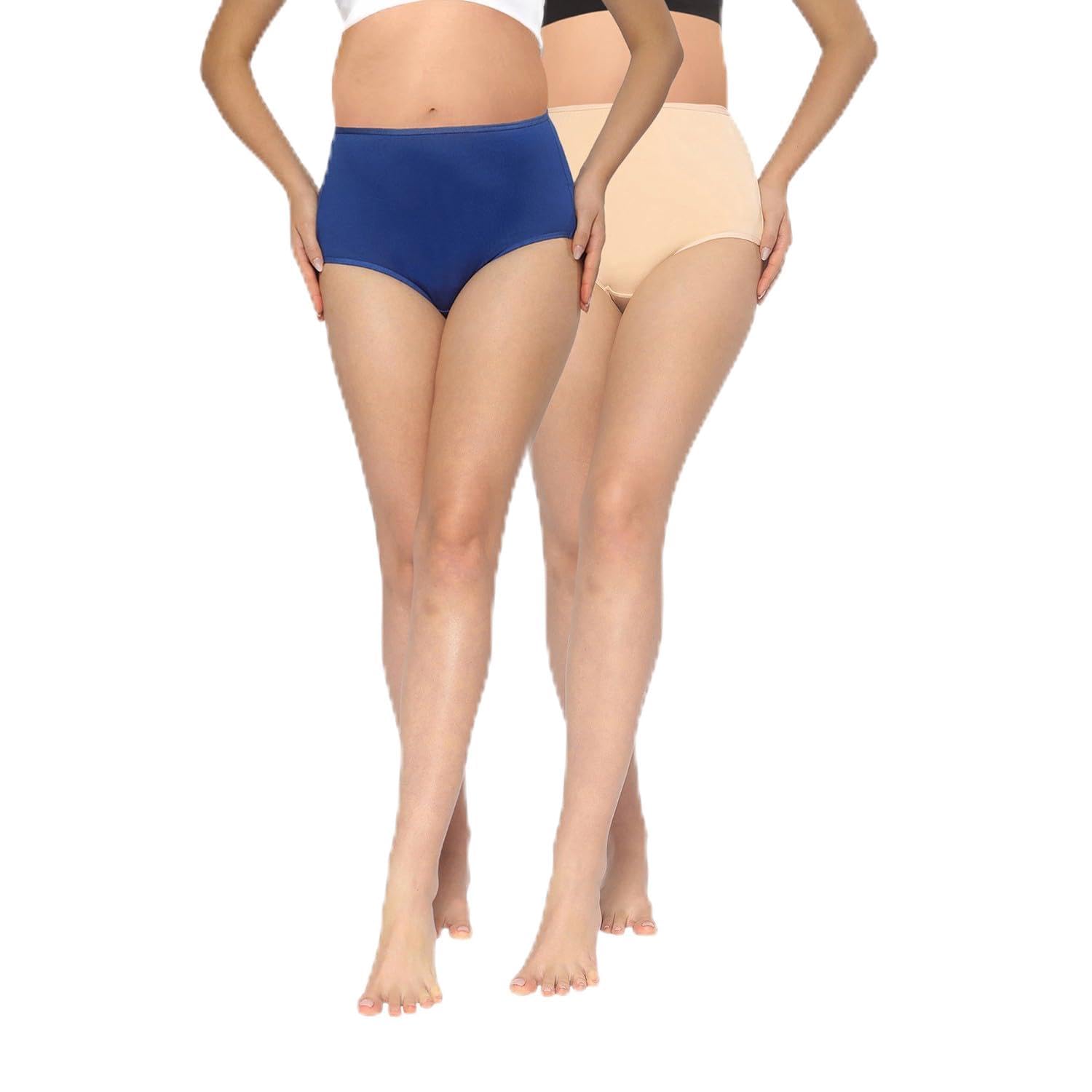 Women's Cotton Blend Bio-Polished & Antimicrobial Finish High Waist Maternity Panty/Pregnancy Panties/Maternity Panties Over Bump Combo-image-18