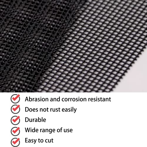 Image of PVC Coated 304 SS Woven Mesh 12x8in 2-Pack, Screen for Vent Cabinet Garden | PVC coated 304 stainless woven mesh - rust-resistant flexible screen for vents, cabinets, garden, windows and PC case builds.