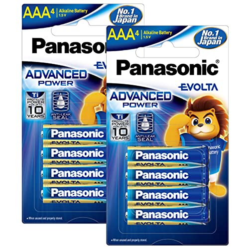 Image of Panasonic Evolta AAA Alkaline Advanced Power, Extra Power Formula, no Mercury add, Anti-Leak Seal, Protects Power for up to 10 Years, Pack of 8