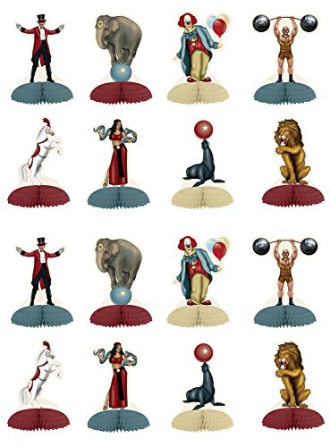 Beistle Vintage Circus Mini Centerpieces 16 Piece, 5