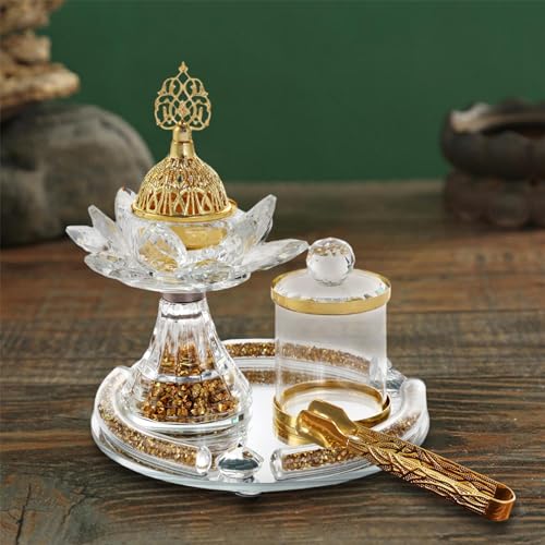 Flcpjgv 5311395798006658 Glass Incense Burner Set Censer Ramadan Decoration 2024 Arabian Incense Burner Incense Holder For Living Room Home Yoga Spa thumb #5