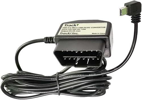 Tracki Cable de cableado OBD a Micro USB – Se utiliza para rastreador GPS Engánchate a un coche o un camión – Entrada de 12 V – Se puede utilizar