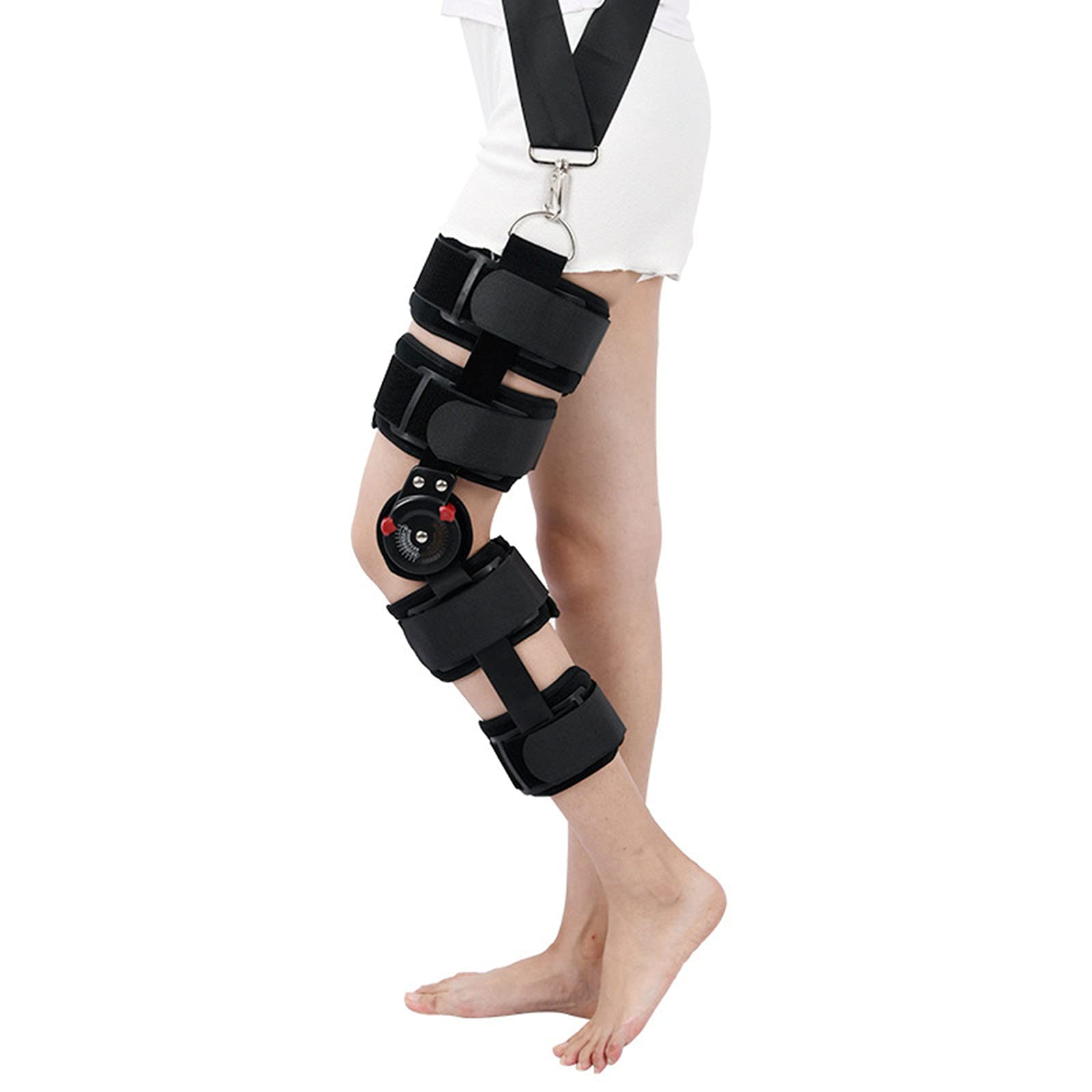 Regulowany Zawiasowy Stabilizator Kolana, Ortopedyczny Zawiasowy Stabilizator Kolana? Ochraniacz Kolana Po Urazie Artretycznym, Stabilizator Nogi, 50 Cm,50 cm