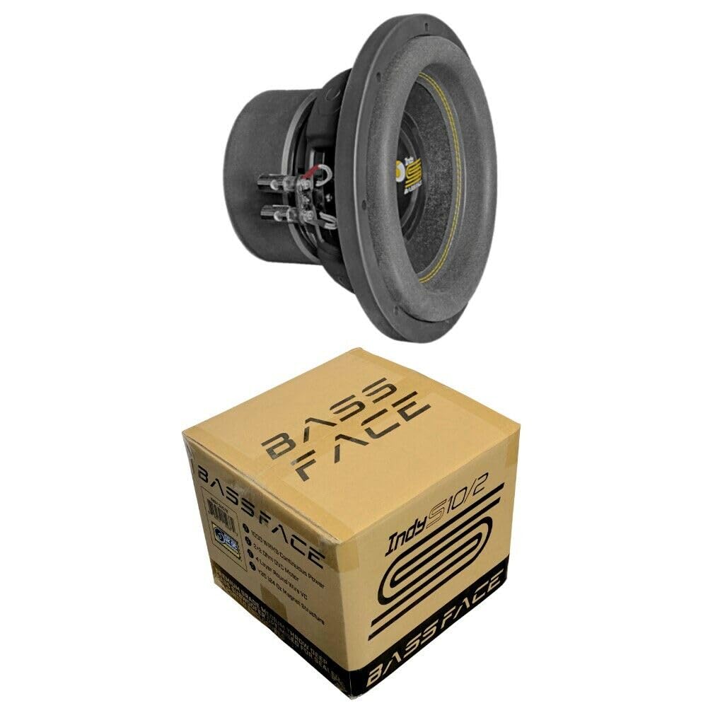 1 SUBWOOFER pour Bass Face INDYS10/2 Indy S10/2 25,00 cm 250 mm 10" de diamètre, Double Bobine dvc 2+2 ohm, 1000 Watt rms 2000 Watt Max, pour Voiture, 1 pièce