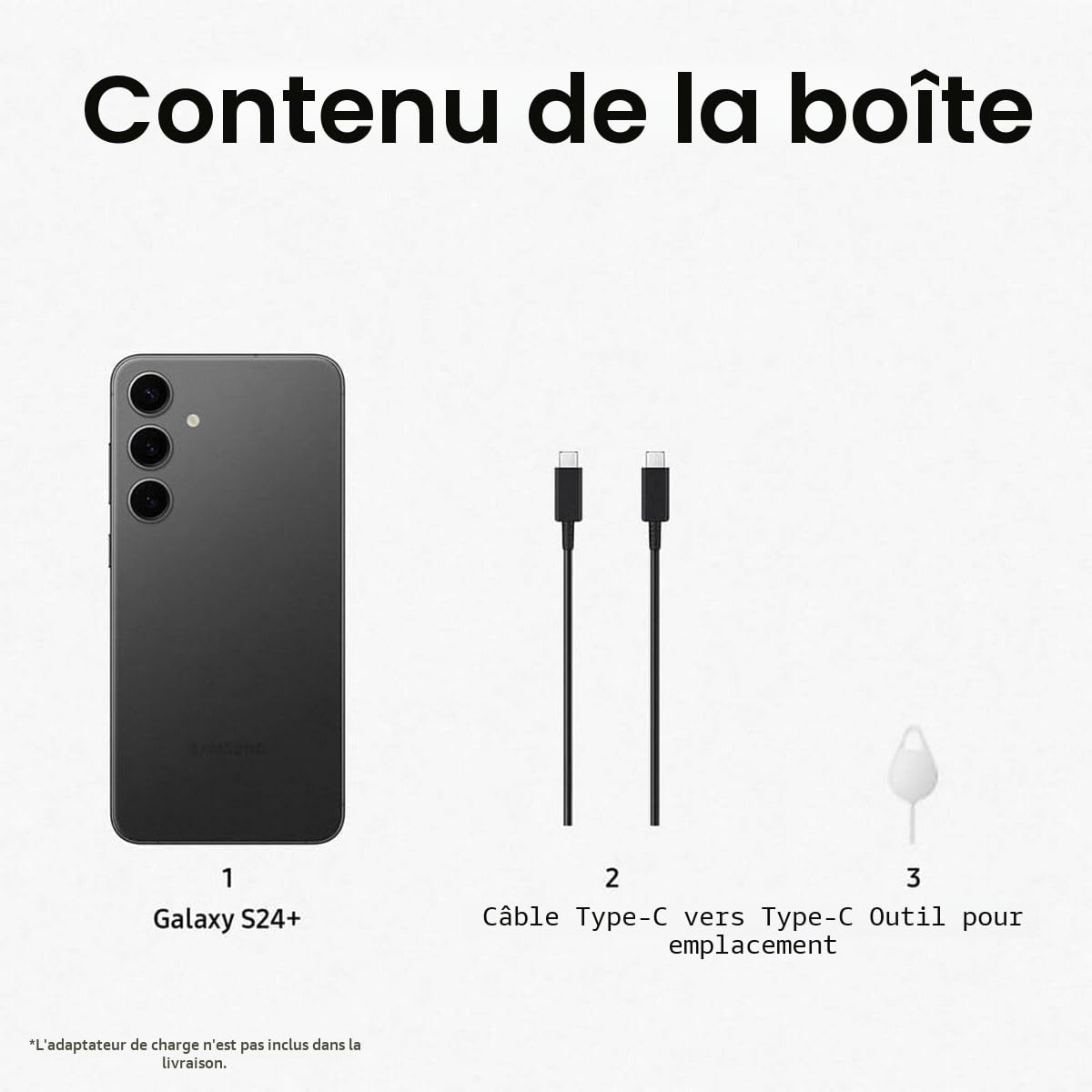 Samsung Galaxy S24+ 5G Smartphone Dual-SIM RAM 12 GB / Interner Speicher 256 OLED-Display 6.7" 3120 x 1440 Pixel 120 Hz Triple-Kamera 50 MP 10 front camera Onyx Black