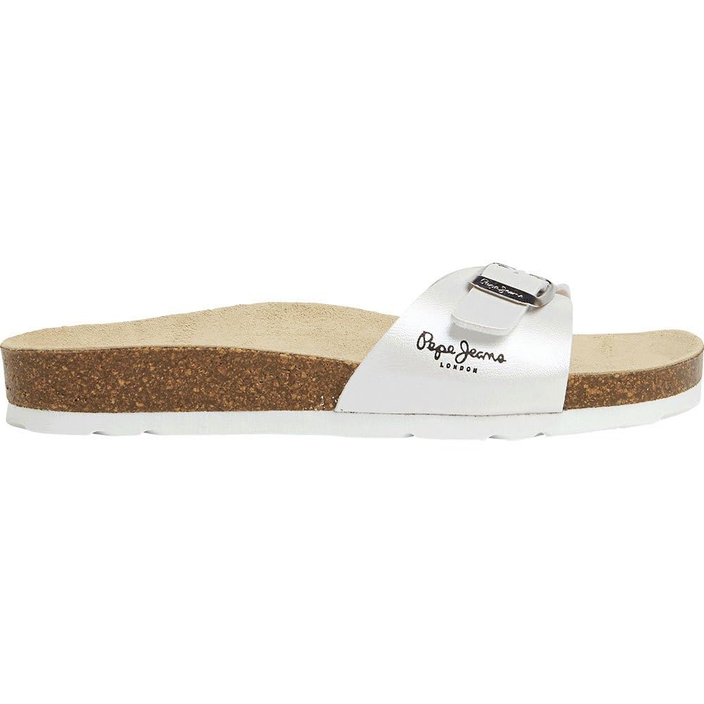 Pepe Jeans Women's Oban Nacar W Sandal, White (White), 8