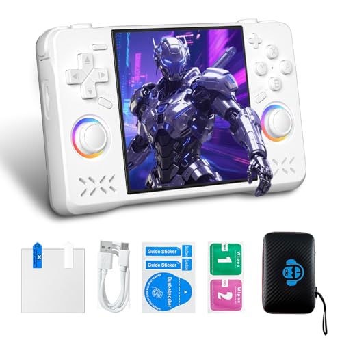 MVMOD XF40H Retro Handheld Game Console, 4.0 Inch 4K HD IPS Screen, Linux 64-bit Open Source System, 18000+ Classic Games, WiFi Multiplayer Support, Portable Pocket Video Gaming for Adults (White)