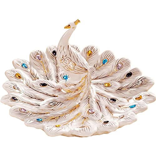 Fruit Basket Banana Holder Fruit Plate Fruit Peacock Shape Fruit Boat Fruit Snack Plate Living Room Fruit Plate Decoration Suitable for All Kinds of Fruits and Snacks Fruit Bowls (Color : A) (B )