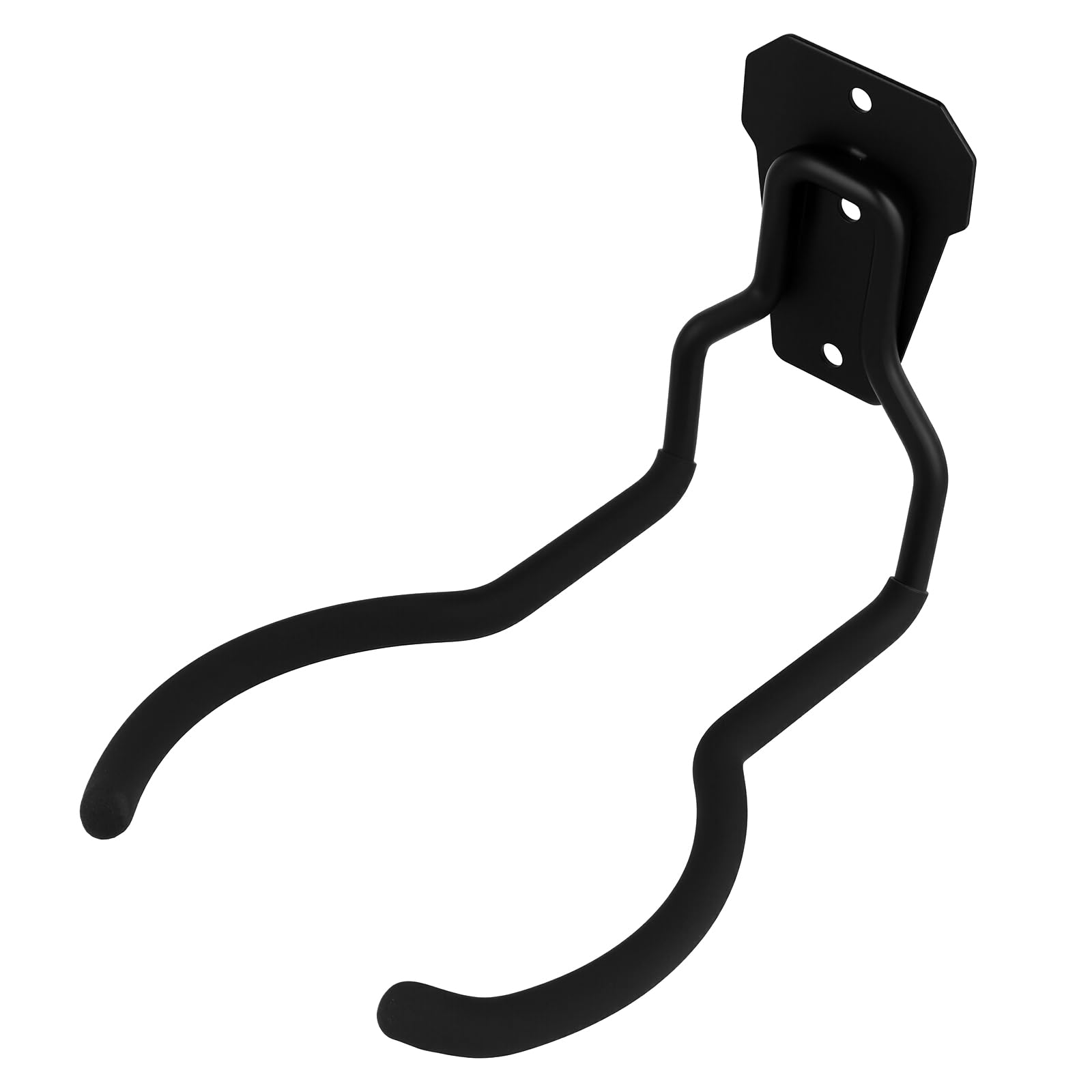 4 Ganci Portautensili a Parete in Metallo, Supporti per Decespugliatore e Attrezzi da Giardino, Garage, Nero, 19,8x13,9x13,4 cm, Viti Incluse