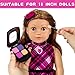 American 18 Inch Dolls Makeup Accessories and Clothes,Fashion Dress Tote Bag for 18