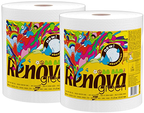 Renova - Renovagreen Rouleaux de papier de cuisine - Blanc