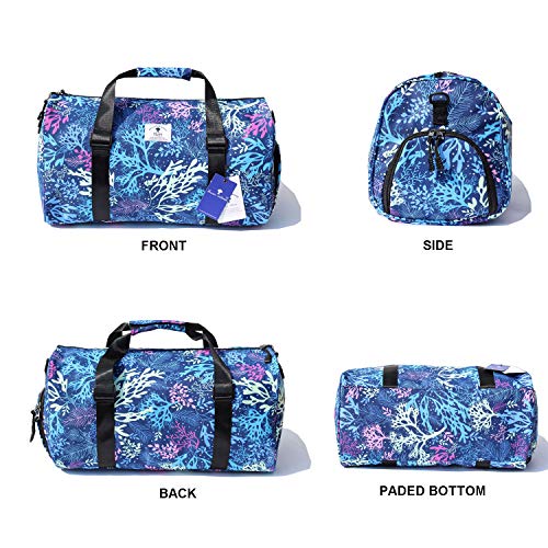 Original Floral Water Resistant Duffel Bag Gym bag Weekender Travel Bag for Gym Beach Travel School Daily Bags