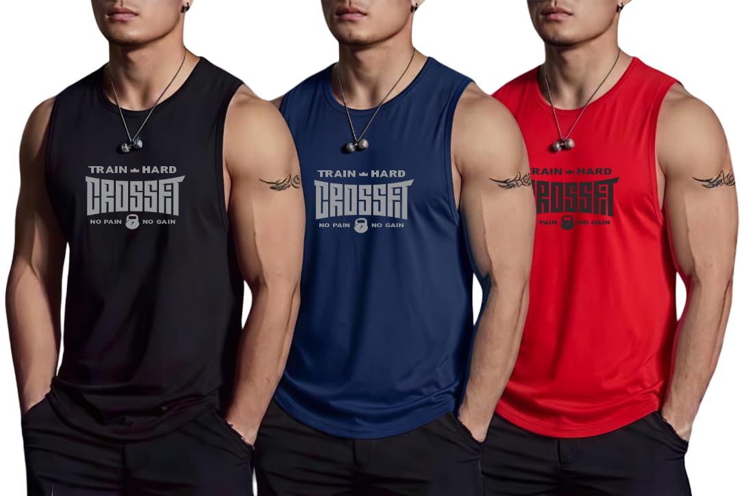 furrr Men's Vest Printed Gym Vest Men | Pack of 3-picture-35