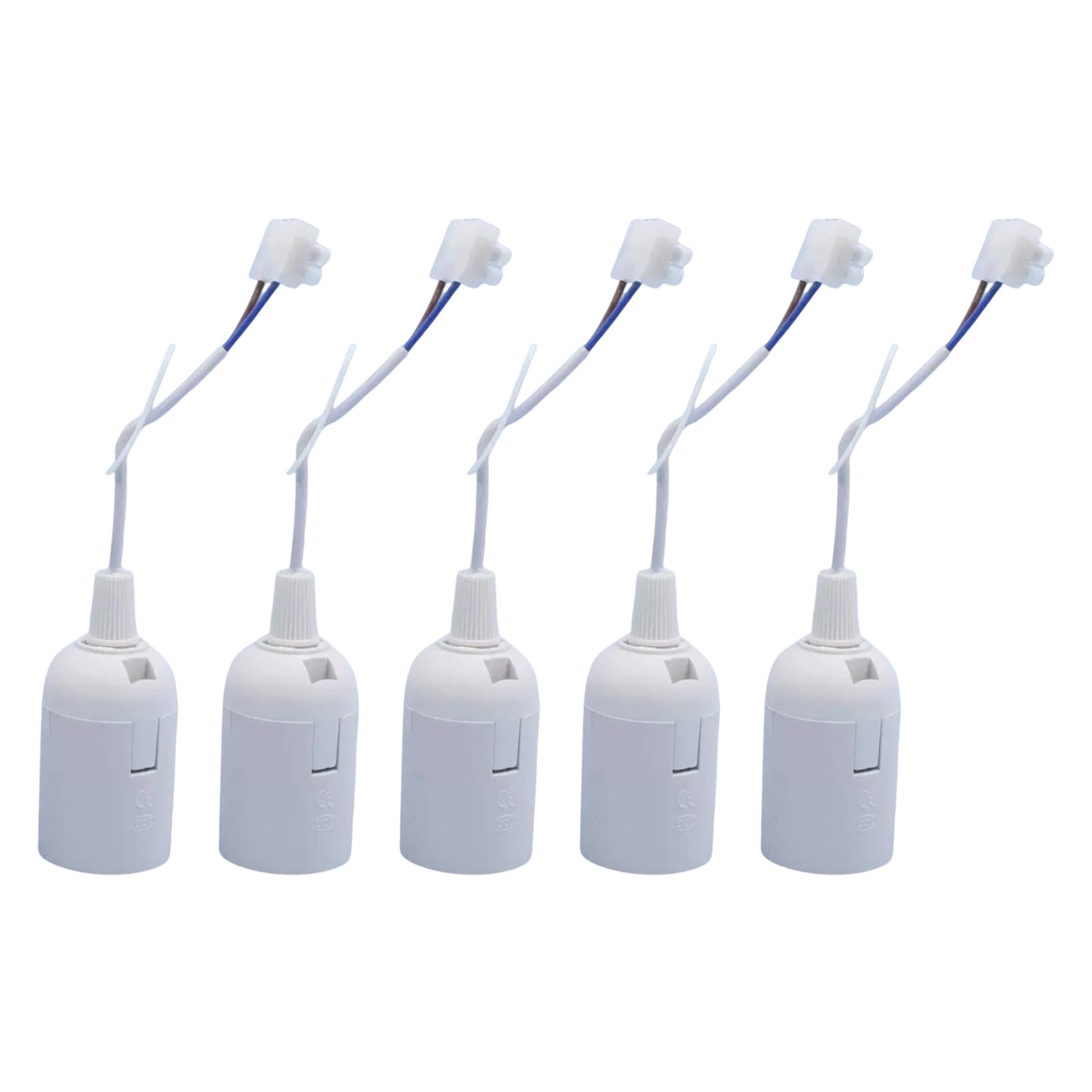 YROHGKPN 5Pcs E27 Screw Base Lamp Holder Universals Construction Socket Lamps Holder with Cable for Home Commercial Lighting Renovation Socket Lighting Accessories