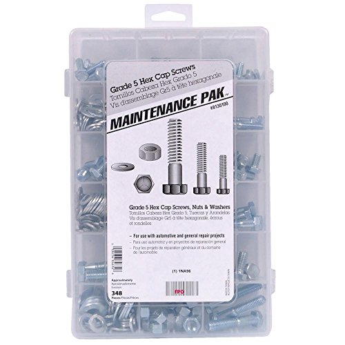Image of Grade 5 Zinc-Plated Hex Head Cap Screw Kit (348-Piece)