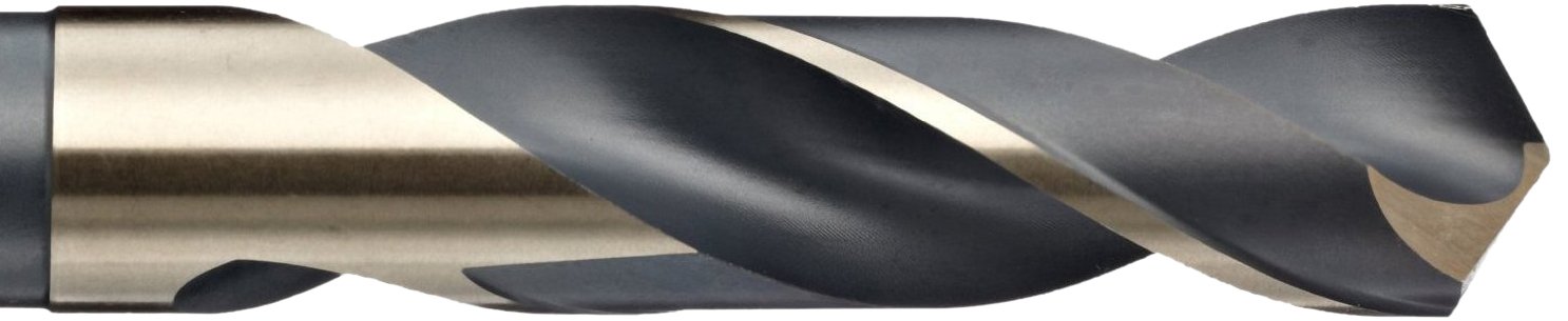 YG-1 D1191 High Speed Steel Split Point 3 Flat Black/Gold Silver/Deming Drill Bit, 118 Degree, 47/64