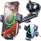 Kaistyle Wireless Car Charger【One Hand Manual Clamping】 Fast Wireless Charger for Car Phone Holder Mount Charger Phone Holders for Your Car Dashboard/Windshield/Vent Truck Mount for iPhone Samsung
