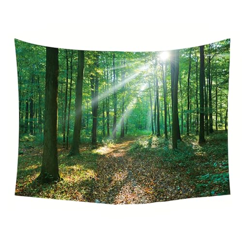 Tapiz natural de bosque de 150x150 cm para decoración de pared en habitación infantil y salón 5
