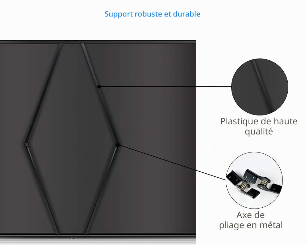 Cocar P1-SN50 Écran de Projection Portable de 50" pour projecteur LED/LCD/DLP Mini/Professionnel Style extractible Intérieur Extérieur Compatible 4:3/16:9