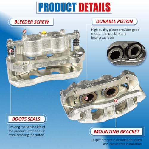 Image of 18B5405 18B5404 Front Pair Disc Brake Caliper Assembly w /Bracket