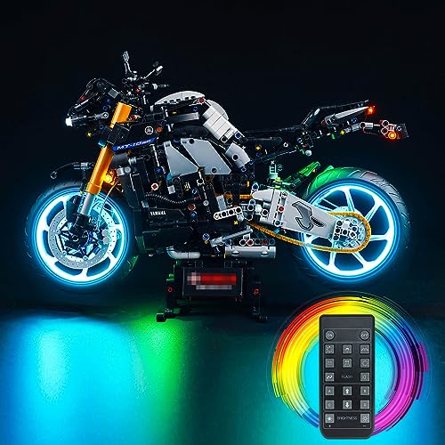 BrickBling LED Light Compatible with Lego Technic Yamaha MT-10 SP 42159 Building Set, Remote Control Version Lighting Kit (No Model), Great Gift Compatible with Lego Yamaha Vehicles or Motorcycle Fans