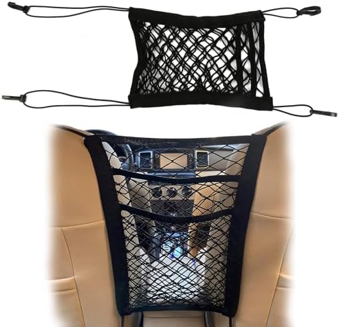 Sac Filet Voiture 3 Couches - Organisation Siège Arrière - Range Sacs, Jouets & Affaires - Idéal Famille & Animaux