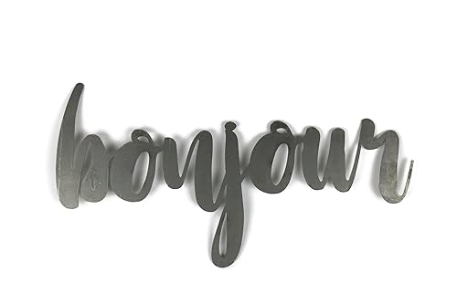 Miniatura 196 de Steel Metal Script Word Art - Various Sizes and Finishes (cheers Small 12.5x6", Raw, Unfinished Steel)