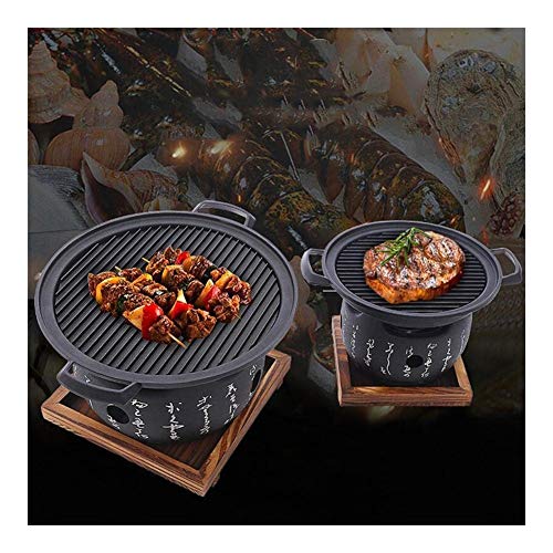 S Tragbarer Holzkohlegrill - Essen Grillplatte Edelstahl Grill Heimgrill Werkzeuge Zubehör Grill Gemüse Antihaft-Grillschale, Spare Ribs und