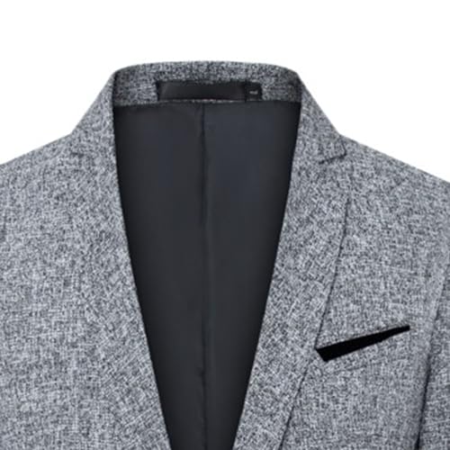 Men's Blazers Wool Blend Jacket One Button Vintage Suit Jackets Regular Fit Blend Sport Blazer Coat3