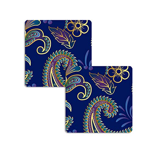 Buy Paysmart Wooden Pack of 2 Coasters Square Shape Coaster, Colorful MDF Coasters Online at