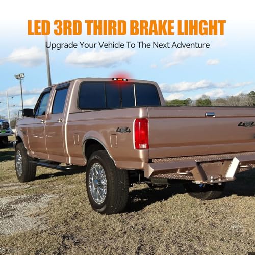 Image of Third 3rd Brake Light LED for 1992-1997 Ford F150 F250 F350 Bronco, High Mount Rear Brake Lights Assembly, Waterproof Center Cab Lamp Stop Light