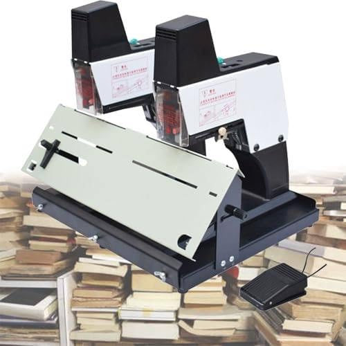 Pinzatrice elettrica, rilegatura automatica a 9 velocità con pedale, rilegatura piatta e verticale fino a 40 fogli, ideale per ufficio e scuola