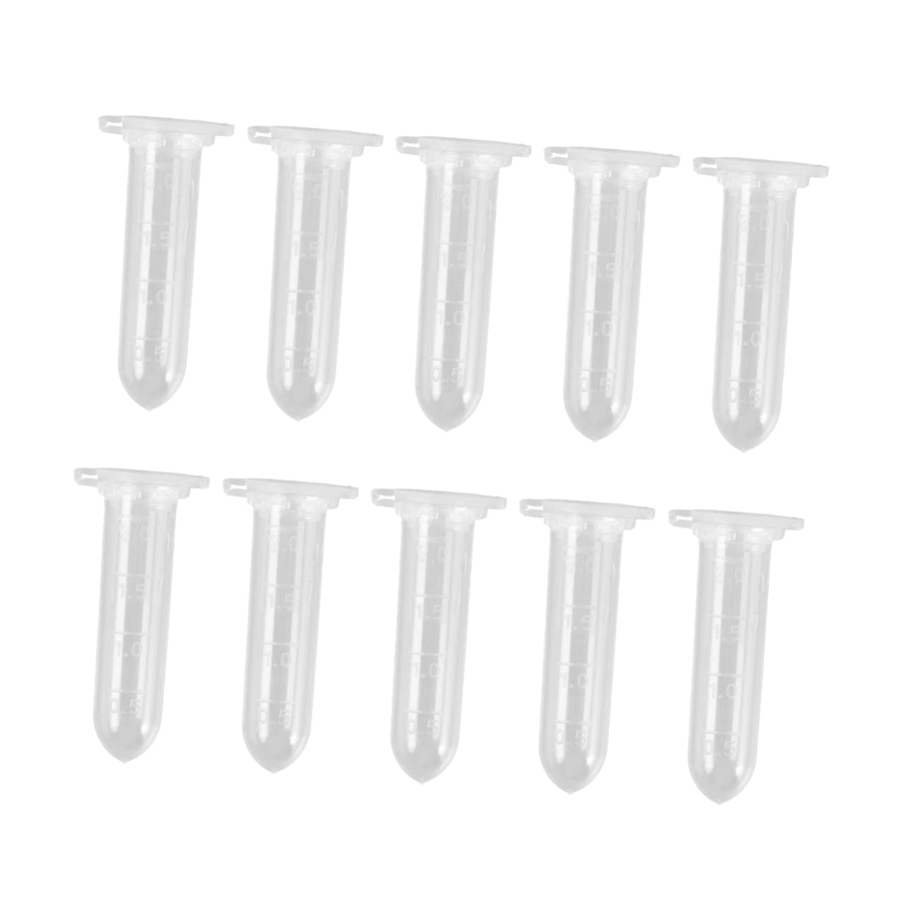 Tubo de Microcentrífuga de 2ml, Base Redonda, Tapa Flexible, Plástico Transparente, 1000 Piezas para Laboratorio