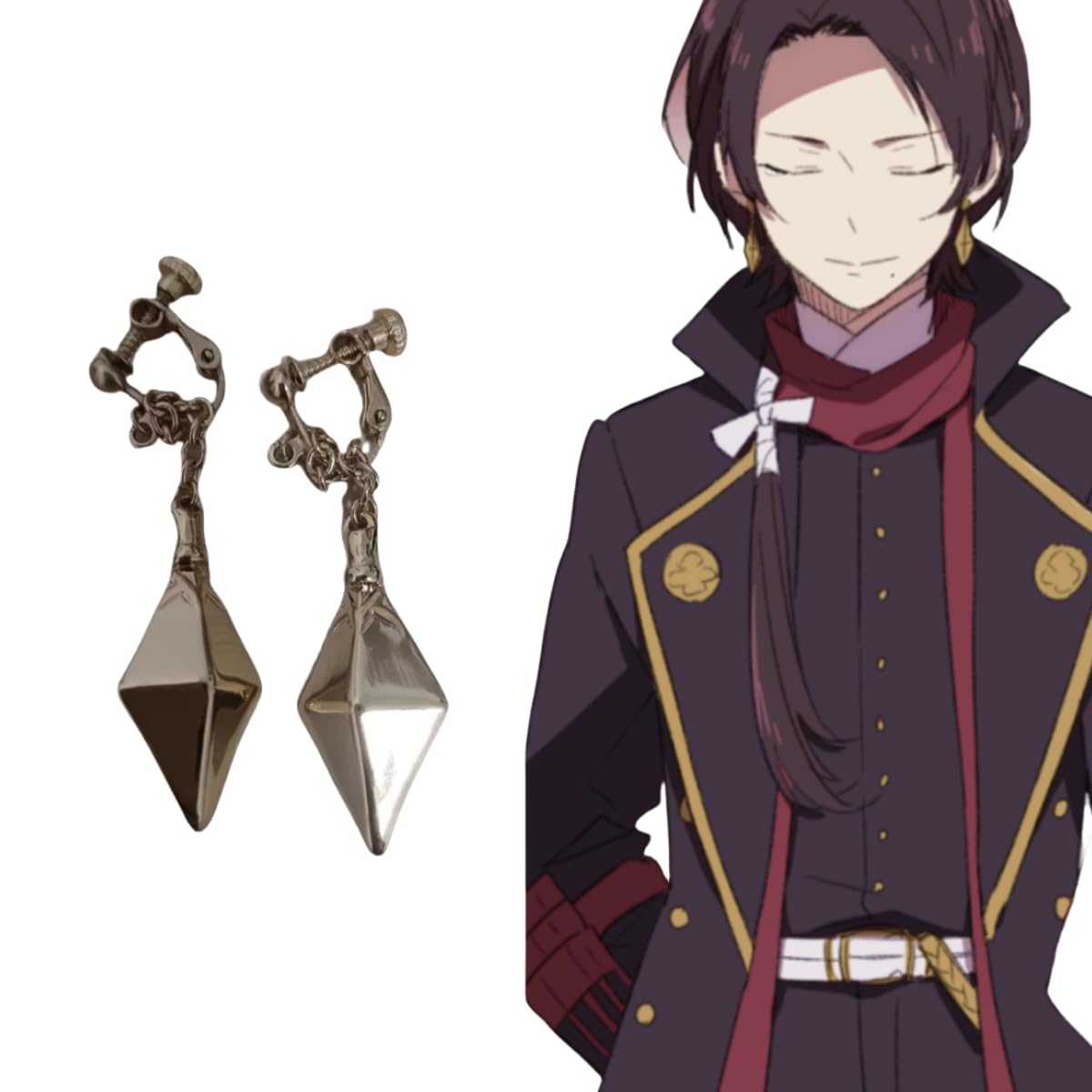 Amazon.co.jp: 加州清光 耳飾り イヤリング ピアス コスプレ小物 刀剣