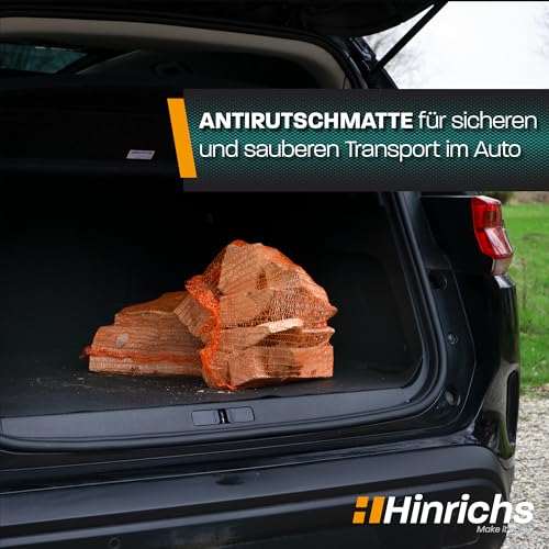Hinrichs Antirutschmatte Auto 120 x 100 cm - Kofferraummatte zuschneidbar - Anti Rutsch Matte, Schmutzfangmatte & Schubladenmatte - Gummimatte Kofferraum - rutschfeste Unterlage für Hundebox