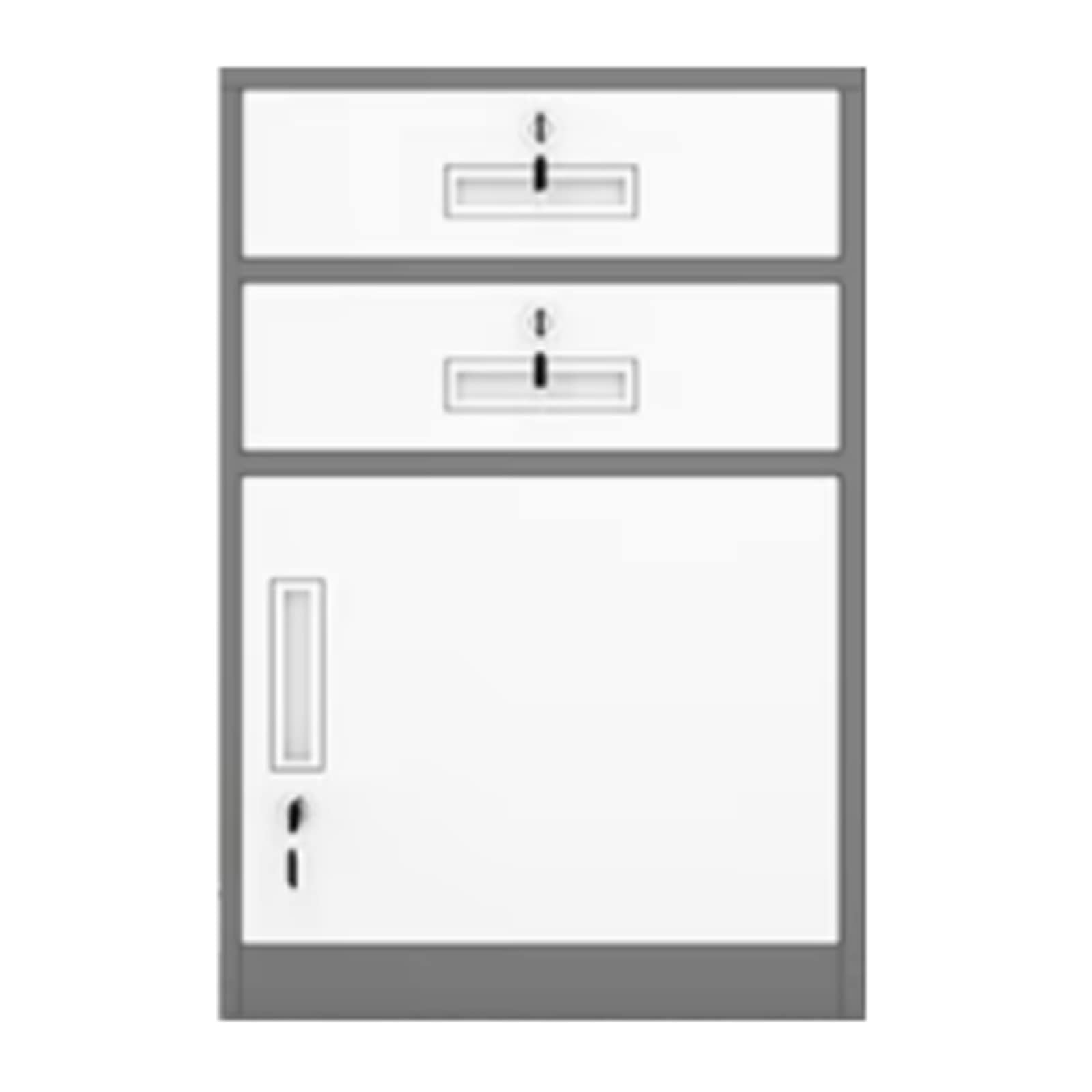 Aioneer Gris File Cabinet Under Desk Metal Filing Cabinet, 2 Drawer And 1 Cabinet File Cabinet For A4 Sized Letters/Documents, Legal Sized Documents, File Folders, File Cabinet For H