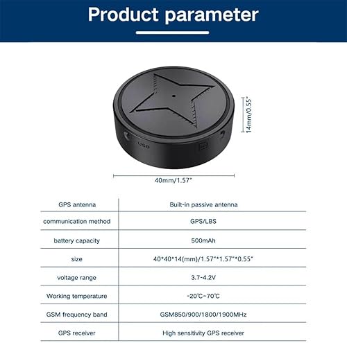 Miniatura 7 de Rastreador GPS fuerte magnético seguimiento de vehículos de automóvil antipérdida, mini localizador GPS multifunción, monitoreo, grabación
