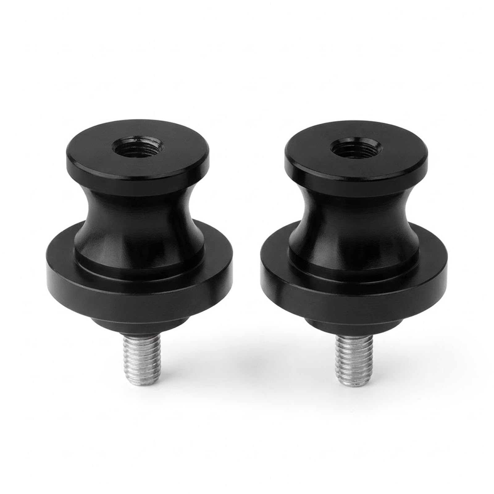 Jetstream 2 piezas M8 soporte soporte Bobbins, soporte de montaje, accesorios para rueda de mortor, adecuado para la mayoría de agujeros de brazo oscilante de 8 mm, negro