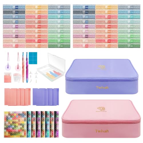 Image of twivah 54PC Diamond Art Storage Containers, Diamond Painting Trays with Lid