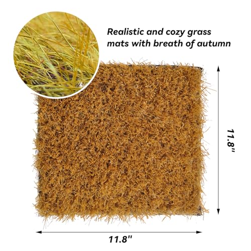Image of 4 PCS Washable Chicken Nesting Pads,11.8x11.8 Artificial Grass Turf Reusable Chickens Nest Box Bedding Liners for Hen Coop Egg Duck Goose
