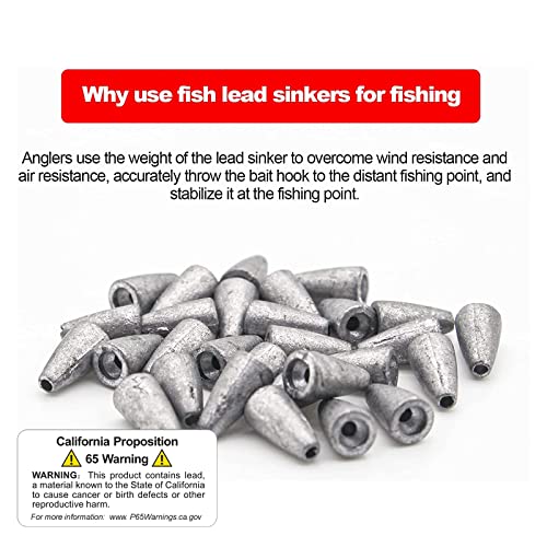 Fregito 50Pcs Fishing Weight Sinkers thumb #5