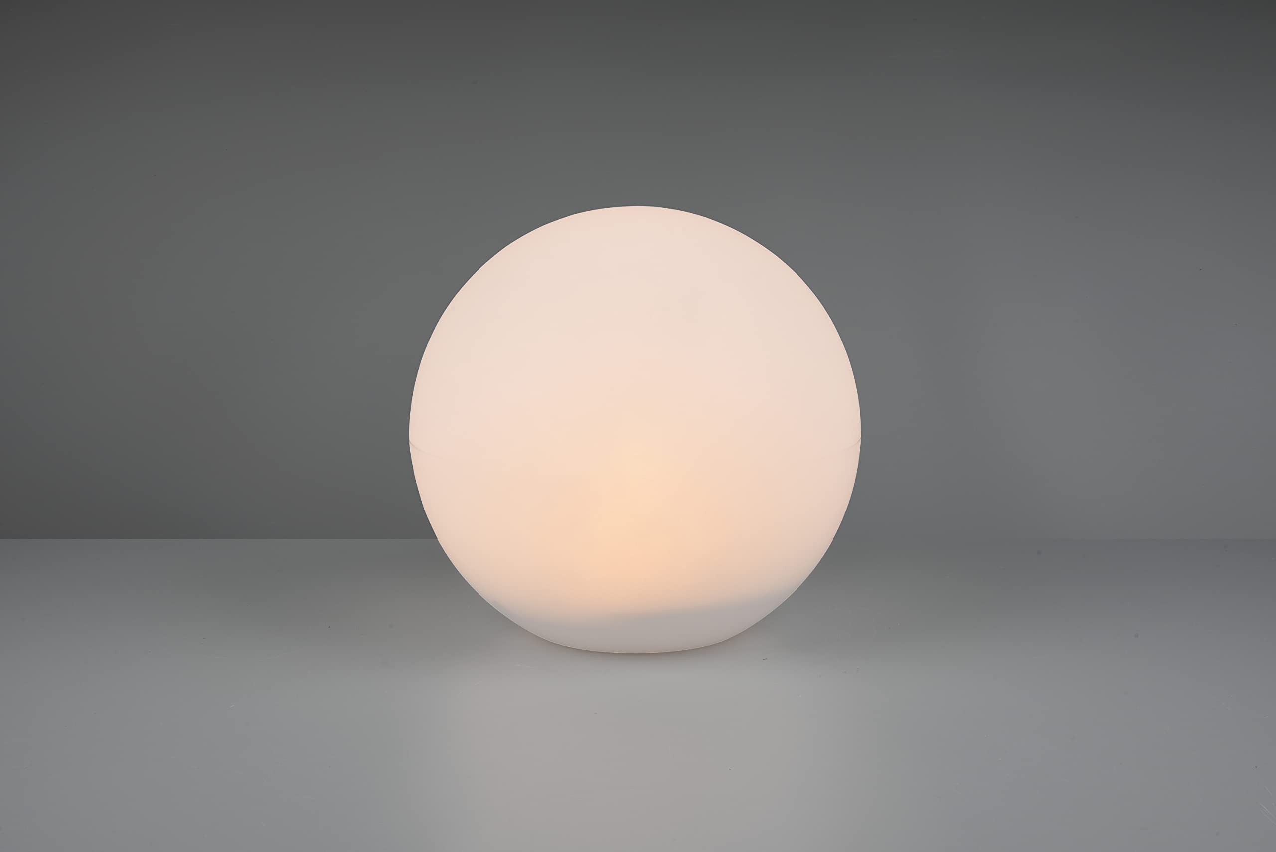 Reality Leuchten Solar LED Außenleuchte Melo R55326901, Kunststoff weiß, inklusive 0.5 Watt LED mit Farbwechsler, Fernbedienung |
