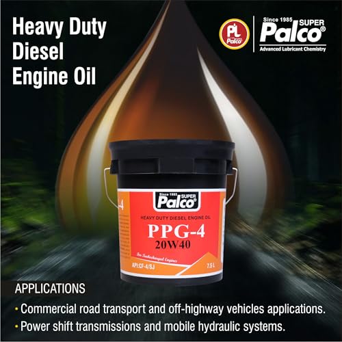 Image of PALCO PPG-4 20W40 | API: CF-4 /SJ & MB 228.1 Multigrade Engine oil for Diesel Commercial Road Transport Off Highway Vehicles | New Generation Automotive Vehicles | 7.5 Litres