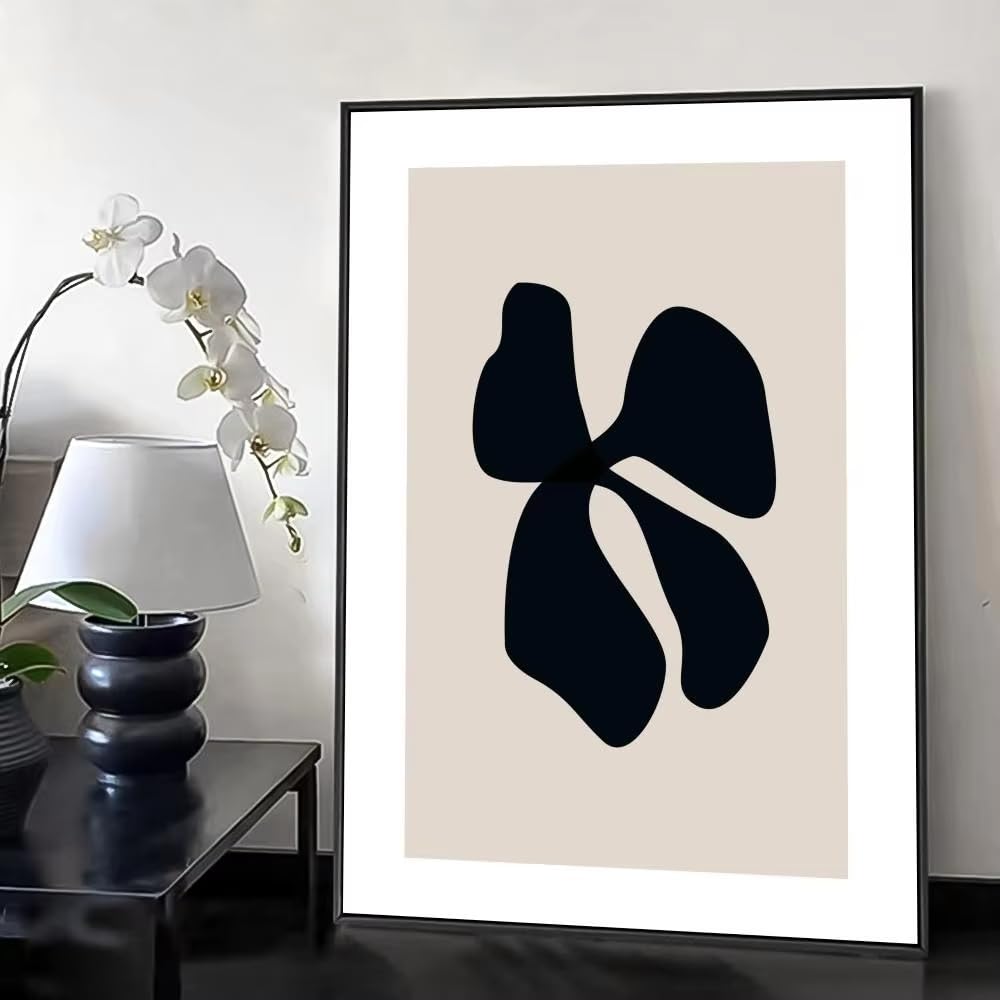 DFZEWKI Black and White Artwork Poster Contemporary Aesthetic Art Minimalist Wall Decor for Modern Home Creative Spaces(60x80cm(24x31in)/No frame)