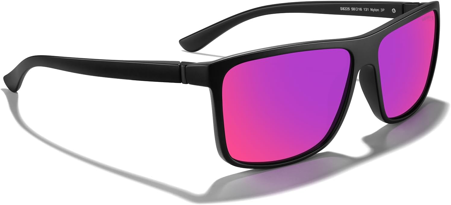 MERRY'S Rectangular Polarized Sports Sunglasses for Men Women Cycling Driving Fishing UV400 Protection S8225 - Image 5