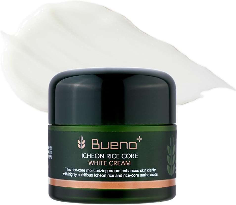 Bueno+ Icheon Rice Core Cream 2.82 fl.oz (80g) | Hydrating & Soothing Facial Cream with Icheon Rice Amino Acids | Long-Lasting Moisture, Korean Skin Care