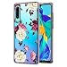 Produktbild Conie® Handyhülle Rück Schale für Huawei P30, Ultra Slim TPU Hülle aus Silikon mit Bilder Motiv, Kanten Display Kamera Schutz, Motiv Blumen/Rosen Design
