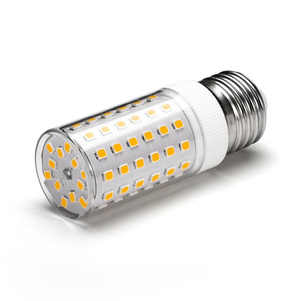 Light, Confezione da 10, lampada a LED in ceramica E27/E26 AC100-265V 10W 84LED-2835 lampada for frigorifero domestico senza sfarfallio(Warm white,E27 10W)